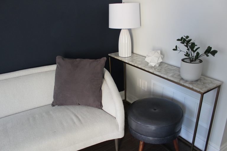 How I decorated my living room with floor model furniture Travel + Design