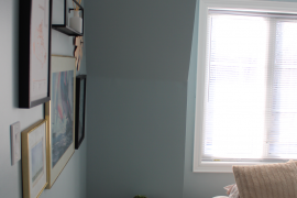 Adding an art wall to a guest bedroom